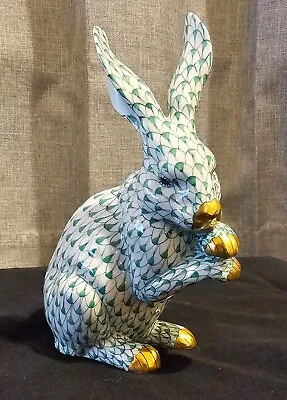Buy Vintage Herend Bunny With Crossed Paws Figurine 6  Tall Hungary • 481.48£