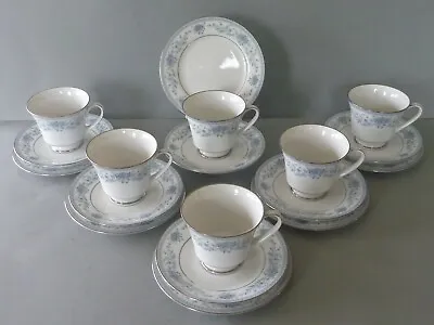 Buy Noritake Blue Hill - 6 Trio's: Tea Cups, Saucers, Side Plates • 24£