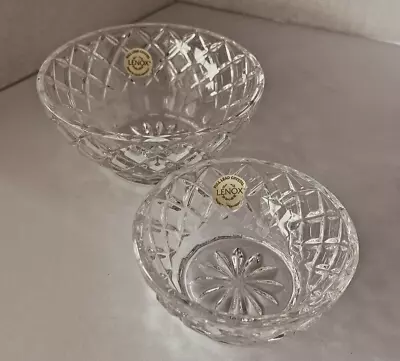 Buy Lenox Full Lead Crystal Diamond Cut Glass Nesting Bowls Set With Sunburst Bottom • 22.83£