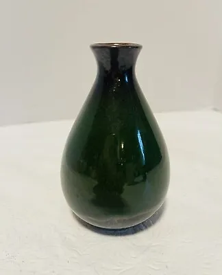 Buy Art Pottery Green Brown Bud Vase Drip Glaze • 17.29£