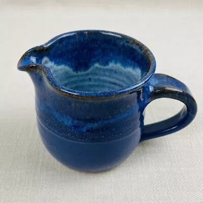 Buy Canterbury Pottery Studio Jug Milk Creamer Stoneware Glazed Handmade Blue • 18.97£