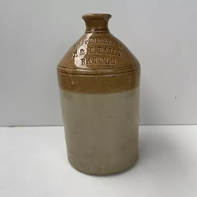 Buy Doulton Lambeth Flagon Antique Salt Glazed Ink Stoneware J & E Baily Battle • 34.99£