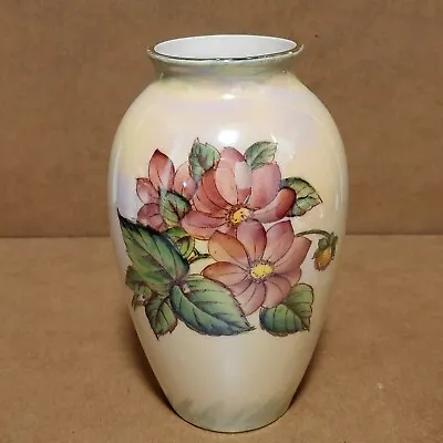 Buy Vintage Maling 'Dahlia' Pearl Lustre Ware Vase • 19.99£