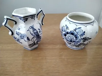 Buy Delft Royal Blue And White Porcelain Vase & Pot • 20£