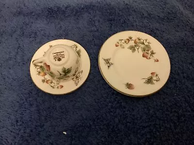 Buy Coalport Bone China Miniature Butterflies And Strawberry - Cup, Saucer And Plate • 12£