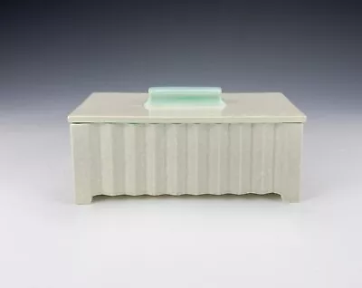 Buy Poole Pottery - Twintone - Step Sided Covered Box - Art Deco • 49.99£