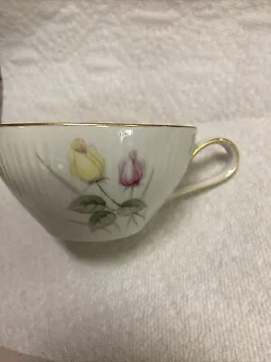 Buy Thomas Rosenthal  Of Germany China  Pattern 2031 Pink Yellow Roses Flat Cup • 9.48£