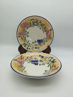 Buy 2 Staffordshire Tableware Floral Dance Bowls Cereal / Soup 17cm Vintage • 9.99£
