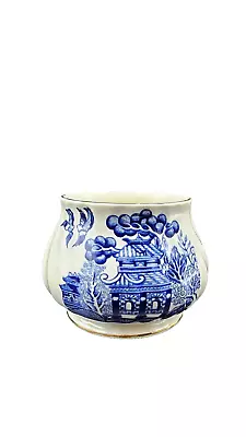 Buy Vintage Sadler Transferware Staffordshire Blue Willow Sugar Bowl China Churchill • 12£