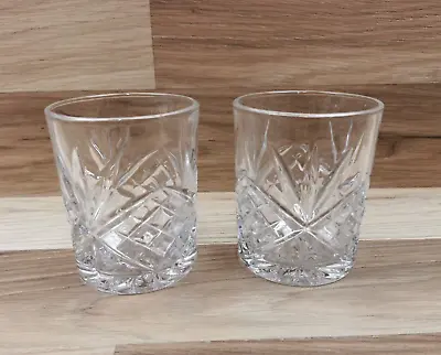 Buy 2 X Heavy Glass Whisky Tumbler Glasses • 8.99£