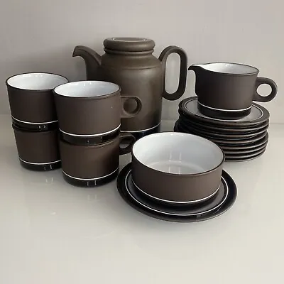 Buy Vintage Hornsea Contrast Pattern Pottery 16 Piece Coffee Tea Set Teapot Cups • 34.99£