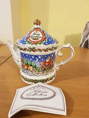 Buy Sadler China Christmas Teapot 1991 Christmas Eve Teapot Staffordshire England Sa • 9.99£