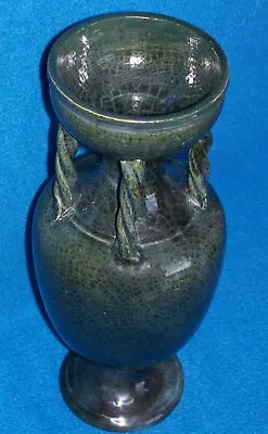 Buy Dunmore Pottery Vase Emerald Crackle Glaze 9  Gc Rare Form Scottish Art Pottery • 200£
