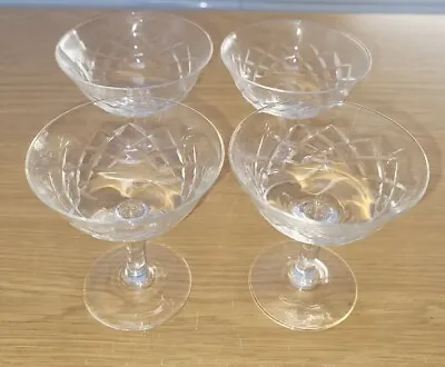 Buy Vintage 4 X COUPES Pattern Sherbet Champagne Glasses - 5-1/4  • 57.50£