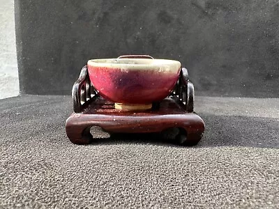 Buy 💚Lovely  Old Chinese Flambé Glazed Miniature Bowl/cup . • 60£