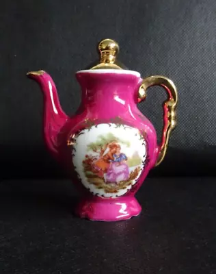 Buy Handmade Vintage Porcelain Miniature Limoges  Coffee/tea Pot. Fragonard Design • 6.75£