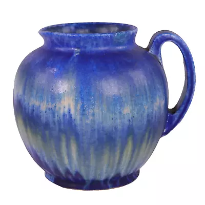 Buy Ruskin Pottery Blue Matte Finish Jug H18 Cm W20cm Circa 1933 • 220£