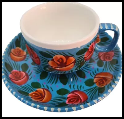 Buy Hand-Painted Truck Art Tea Cup And Saucer Set • 19.98£