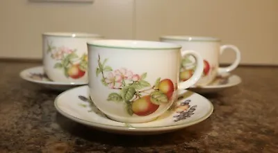 Buy 3 Cups & Saucers ASHBERRY BONE CHINA MARKS SPENCER  Tea  Cups M&S RETRO VINTAGE • 12£