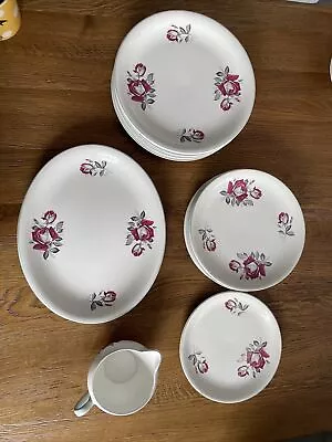 Buy Vintage Barratts Delphatic Red And White Rose Job Lot • 30£