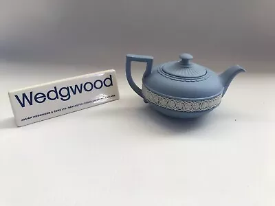 Buy Wedgwood Blue Jasperware Small Teapot In Excellent Condition • 79.99£
