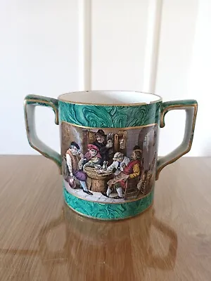 Buy Antique 1860s English Staffordshire Pratt Ware Chocolate Mug • 45£