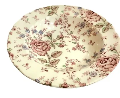 Buy  Johnson Bros Brothers ROSE CHINTZ Rimmed Soup/Pasta Bowl ~8 5/8  EXCELLENT • 21.06£