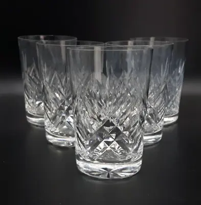 Buy 5x Thomas Webb Cut Crystal 10.5cm Tumbler Glasses - Whisky Juice Vintage • 24£