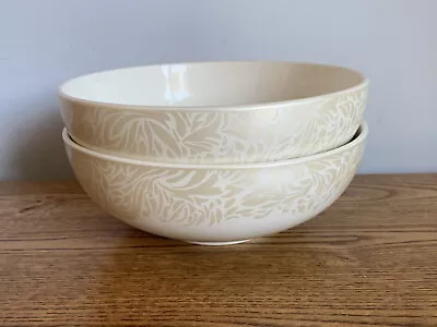 Buy Denby Monsoon Lucille Gold Cereal Bowls 16cm X2 (more Available) • 22£