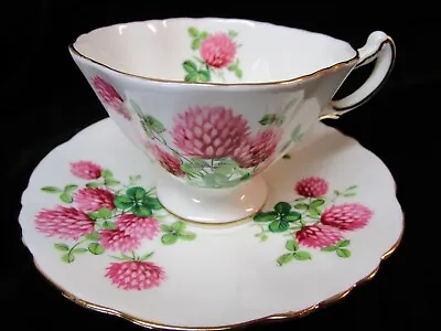 Buy HAMMERSLEY & Co., Cup & Saucer, Pink Clover Pattern, Bone China, England • 23.72£