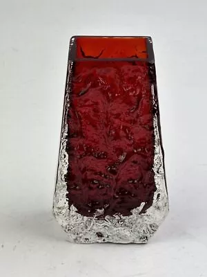 Buy WHITEFRIARS Coffin Vase By Geoffrey Baxter, Ruby Red (5 Inches, 12.5cm High). • 90£
