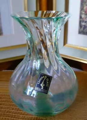 Buy Vintage Langham Glass Vase Marked And Labelled • 15£