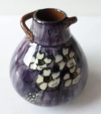 Buy Watcombe Torquay Vase Purple With Flowers • 5.99£
