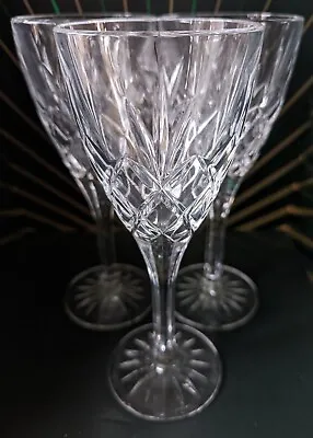Buy 3 Vgc 8  Quality Royal Doulton Crystal Canterbury Water Goblet Large Wine Glass • 19.99£