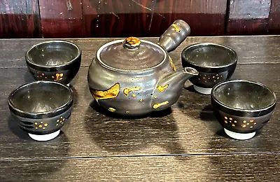 Buy New Vintage Asian Teapot Porcelain/Ceramic With 4 Cups Set. Unusual Find!! • 33.21£