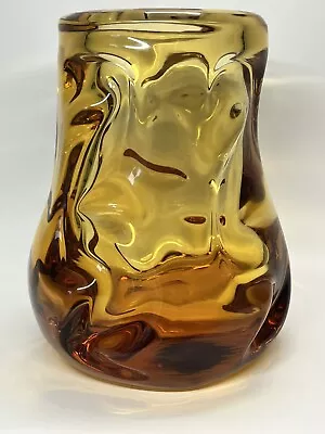 Buy Whitefriars Knobbly Gold Vase Mid-Century Modern Wilson & Dyer 1970s • 49.99£
