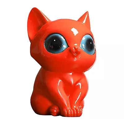 Buy Cat Statue Coffe Shop Bar Home Decor Art Crafts Smooth Resin Ornaments Office • 13.72£