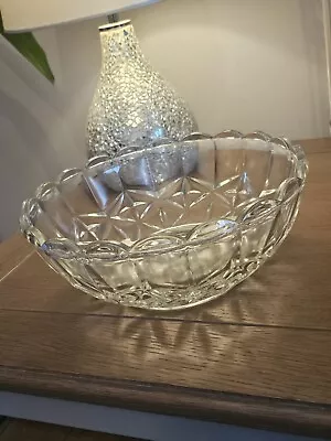 Buy Vintage Cut Glass Fruit Trifle Dessert Bowl 21cm  • 8.99£