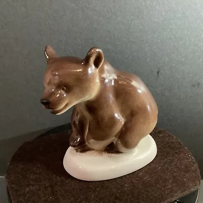 Buy Russian Soviet USSR Lomonsov Pottery Brown Bear Figurine (B) • 18£