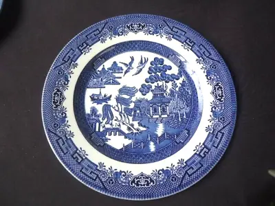 Buy Vintage Churchill China  Blue Willow Pattern Dinner Plate  England • 8.22£