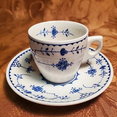 Buy Lovely Furnivals ( Blue ) Denmark Pattern England Demitasse Espresso Cup Saucer • 19.45£