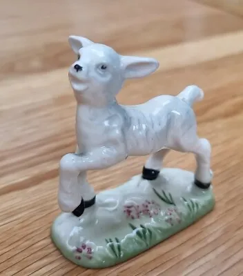 Buy Adorable Pottery Porcelain Lamb Gamboling On Base - Midwinter? Beswick? Unmarked • 14£