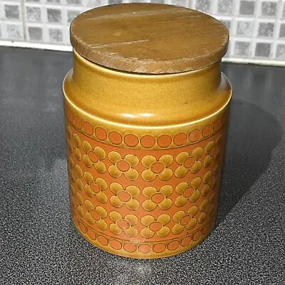 Buy Hornsea Saffron Medium Storage Jar With Wooden Lid Vintage Kitchen Decor 15cm • 12.90£