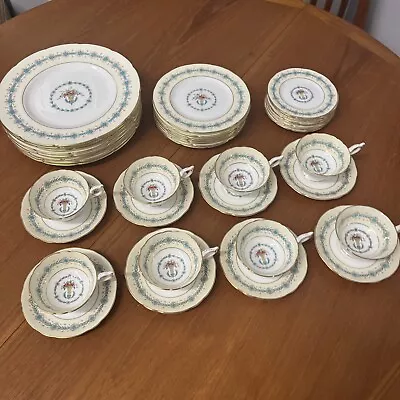 Buy Coalport Queen Elizabeth 40 Piece Dinnerware Dinner Salad Bread Plates Tea 1940s • 389.10£