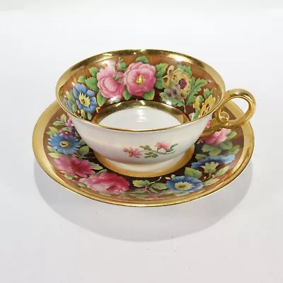 Buy Antique Copeland Spode Porcelain Cup & Saucer With Roses & Flowers No. B223 • 228.12£