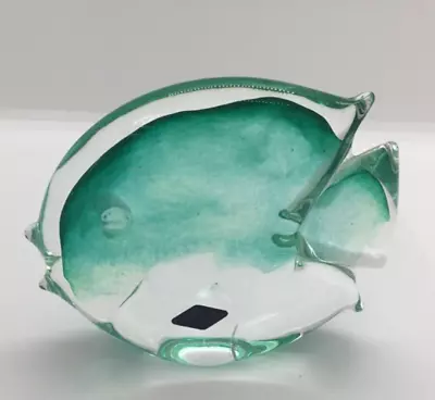 Buy Phoenician Green Art Glass Fish Paperweight • 18£