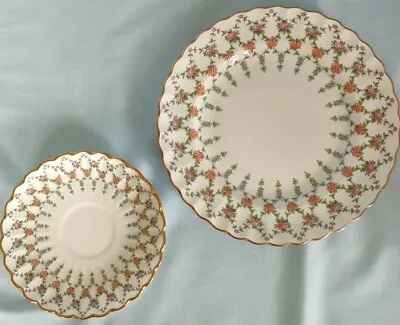 Buy Spode Tiara Bone China Gilded Edge Floral Plate / Saucer Available For CHARITY😇 • 12.50£