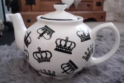 Buy Queens Silhouette Crowns Fine China Teapot 1.1L White • 0.99£