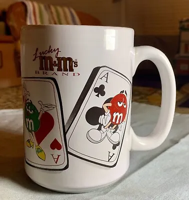 Buy M&M’s Candy Characters, “Lucky” Coffee Cup, Mug, Four Of A Kind Cards Aces • 6.64£