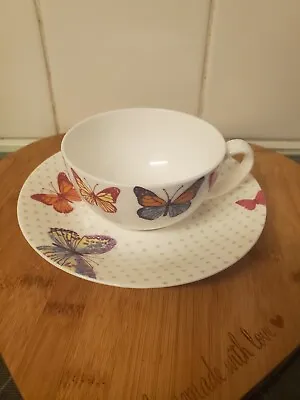 Buy LAURA ASHLEY BUTTERFLY CUP & SAUCER 2010 - Fine Bone China • 20£